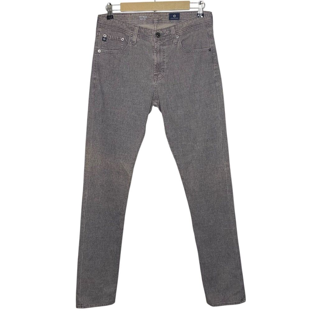 AG Jeans Adriano Goldschmied Mens 31x34 Pinstripe Tellis Modern Slim Denim NEW